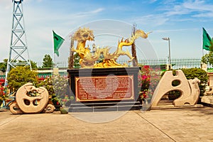 Beautiful Chinese`s style sculptures at Anek Kusala Sala Viharn Sien, Thai-Chinese temple in Pattaya, Thailand. It was built in