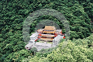 A beautiful Chinese temple hidden in nature. Hualien, Taiwan.