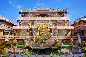 Beautiful Chinese temple during a sunny day