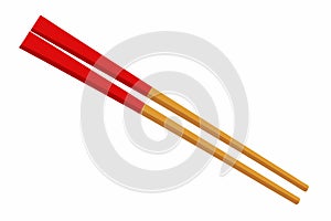 Beautiful chopstick, object. image of chopstick on white vector illustration