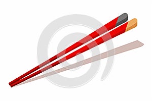 Beautiful chopstick, object. image of chopstick on white vector illustration