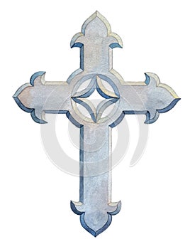 Beautiful Christian cross ornament design