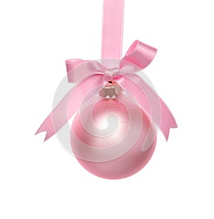 Beautiful Christmas ball with ribbon