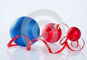 Beautiful Christmas ball on white background