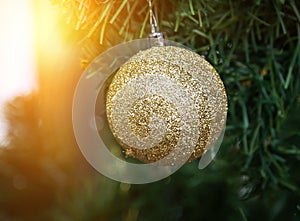 beautiful Christmas balls and decorations gifts new year celebration Cheerfulness, happiness