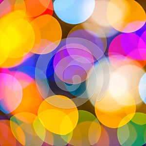 Beautiful Christmas big lights abstract colorful bokeh backgroun