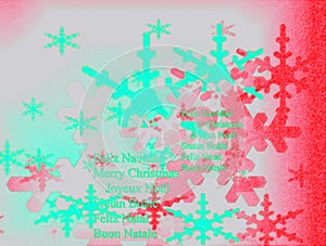 Beautiful Christmas card with snow forms