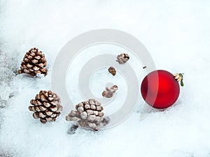Beautiful Christmas Decorations border with copy-space