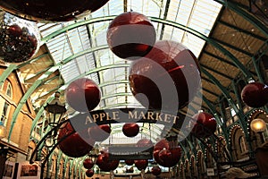 Covent Garden Market at Christmas in London photo