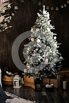 Beautiful Christmas details in decorated room