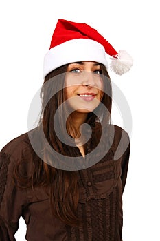 Beautiful christmas girl smiling