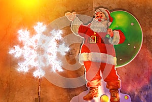 beautiful Christmas interior Santa Claus gift new year decoration celebration happy new year