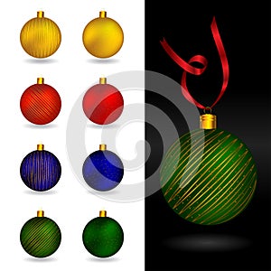 Beautiful christmas ornament balls