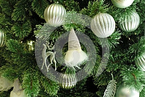 The beautiful christmas tree decoration