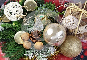 Beautiful Christmas wreath and crystal angel