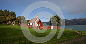Beautiful church in Akaroa New Zealand