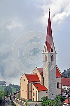 Beautiful church in mountains