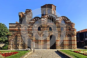 Beautiful Church of Pantocrator Nessebar, Bulgaria. Medieval Bogarian Church, Old Town of Nessebar photo