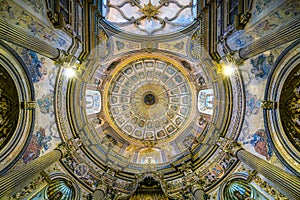 The beautiful church `Sacra Capilla del Salvador` in Ubeda, Jaen, Andalusia, Spain.