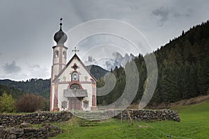 Beautiful Church of St John of Nepomuk Chiesetta di San Giovanni in Ranui Val di Funes