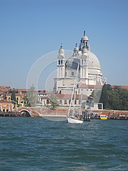 Beautiful churches of Venice in summer photo