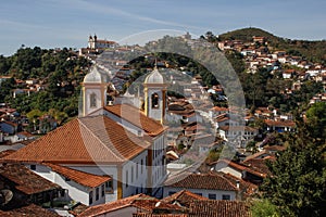 Beautiful city with colonial Portuguese architecture and churches in Brazil. Capital of the state of Minas Gerais designated a Wor