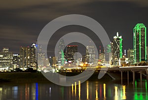 Beautiful city Dallas skyline at night