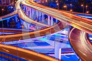 Beautiful city interchange overpass closeup