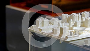 Beautiful city model printed on a 3D printer.