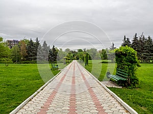 Beautiful city park in Chisinau, Moldova