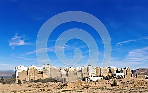 beautiful city of SHIBAM in the desert in the Hadramaut, Yemen photo
