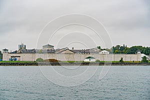 Beautiful city skyline with Kingston Penitentiary along St Lawrence River