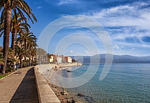 Beautiful cityscape, Ajaccio is the capital of Corsica. City on