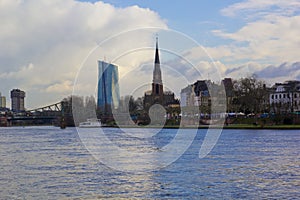 Beautiful cityscape in Frankfurt city in Germany