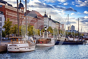 Beautiful cityscape, Helsinki, the capital of Finland, view of t