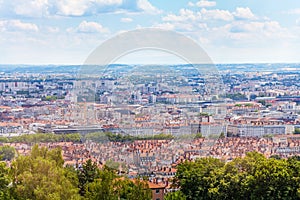 Beautiful cityscape of Lyon during daylight