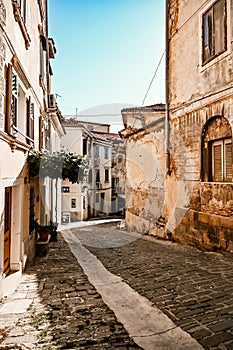 Beautiful cityscape of Piran, Slovenia, Europe. Traveling concept background. Magnificent Mediterranean landscape