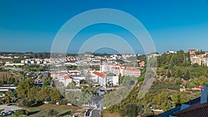 Beautiful cityscape view of Leiria town early morning, Portugal photo