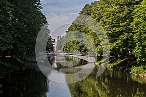 Beautiful Clarenbach canal in the district Lindentha