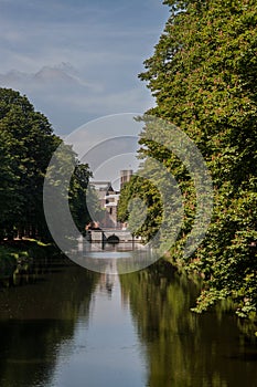 Beautiful Clarenbach canal in the district Lindentha