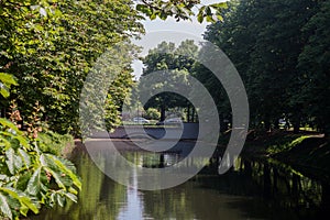 Beautiful Clarenbach canal in the district Lindentha