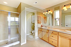 Beautiful classic bathroom with double sink