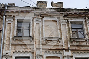 A beautiful, classic-shaped window, once painted gray.