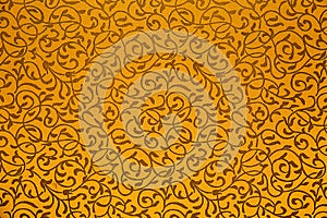 Beautiful classical carpet of machine work. Persian Carpet Texture, abstract ornament. Round mandala pattern,
