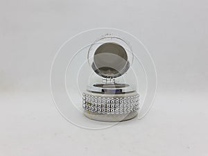 Beautiful Classy Modern Jewelry Case in White Isolated ackground photo