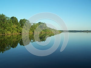 Beautiful clean lake and blue sky.