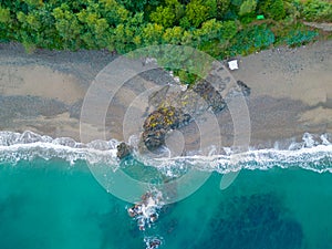 Beautiful, clean and scenic cove beach in Giresun, with paid service/turkey