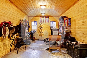 Beautiful clean stable horse barn. Storage room.