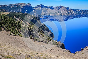 Beautiful Clear Day on Crater Lake, Crater Lake National Park, Oregon