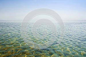 Beautiful clear water reflecting in the sun